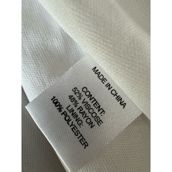 DREW Wrap Midi Dress White Gold Stardust Hi Low Ruffle S - Picture 8 of 12